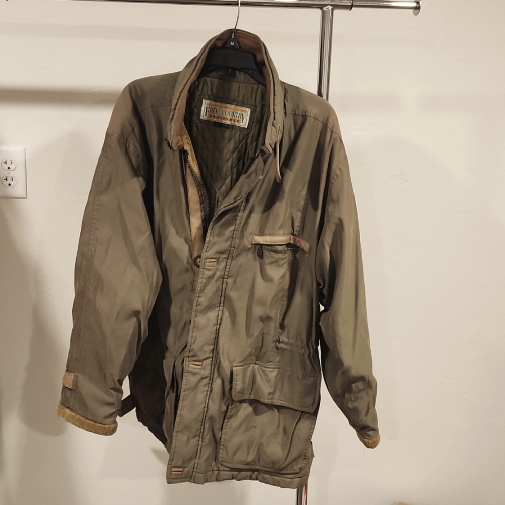 Mens free country jacket large hunter green